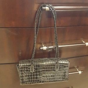 Black I Santi croc patterned purse